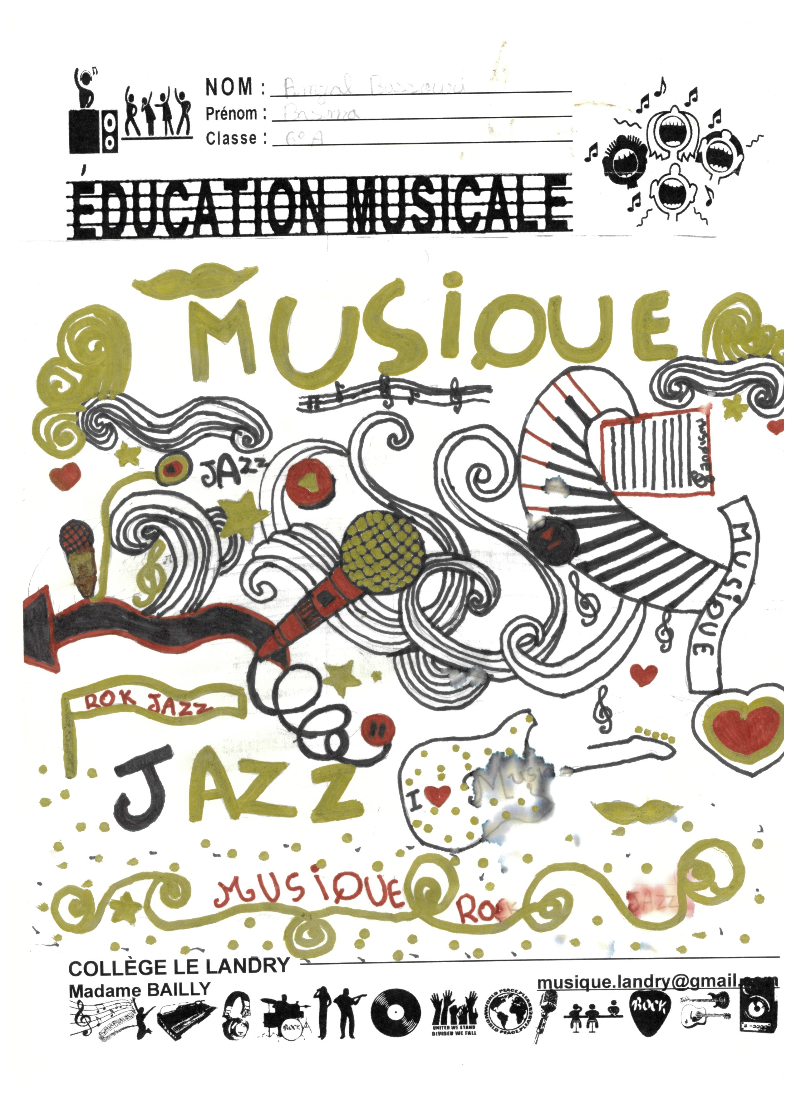 Page De Garde D éducation Musicale Concours de la plus belle illustration « musicale » - Collège Le Landry